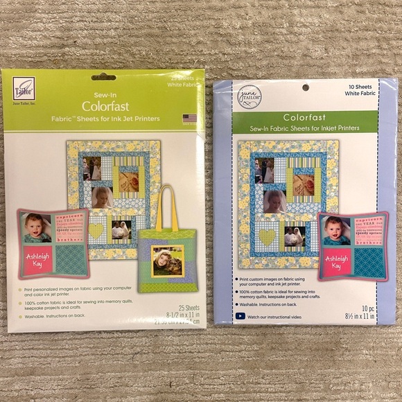 35 New June Tailor Sew-in Colorfast Fabric Sheets, 8.5 x 11 Inch in 2 Packages - Picture 1 of 11
